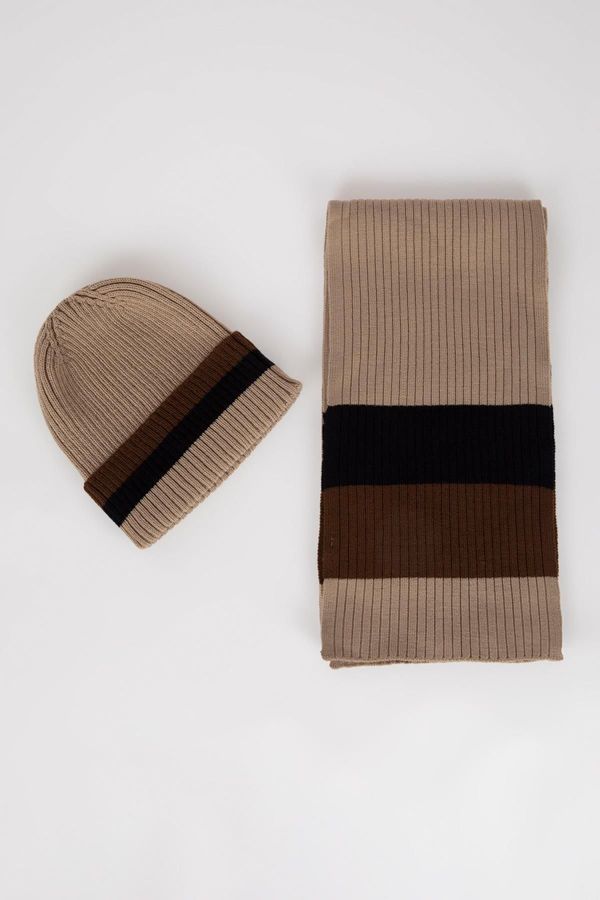 DEFACTO DEFACTO Boy's Color Gradient Knitwear Scarf Beanie Suit