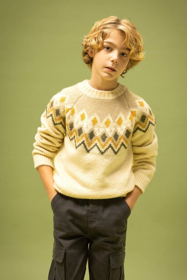 DEFACTO DEFACTO Boy's Crew Neck Knitwear Sweater