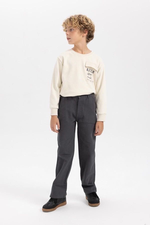 DEFACTO DEFACTO Boy's Loose Fit Standard Leg Gabardine Trousers