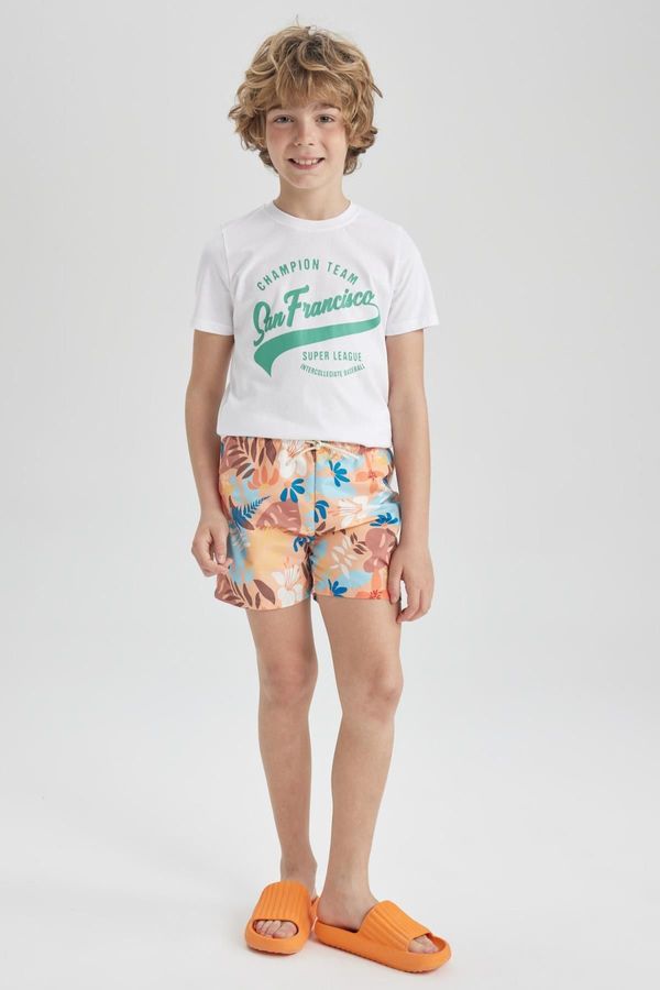 DEFACTO DEFACTO Boy's Patterned Swim Shorts