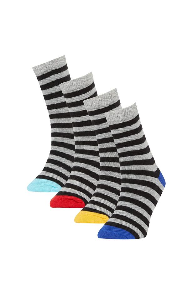 DEFACTO DEFACTO Boys Striped 4-Pack Socks