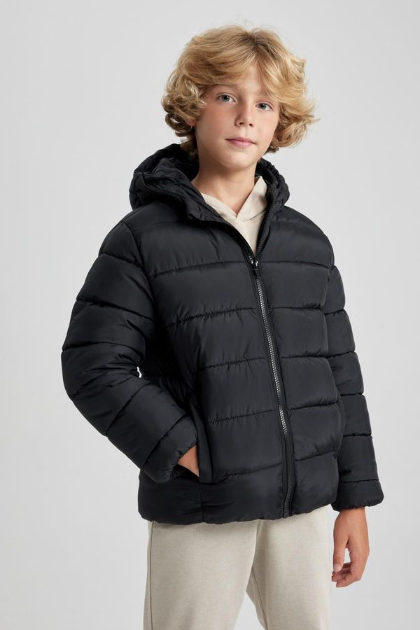 DEFACTO DEFACTO Boy's Water Repellent Hooded Puffer Jacket