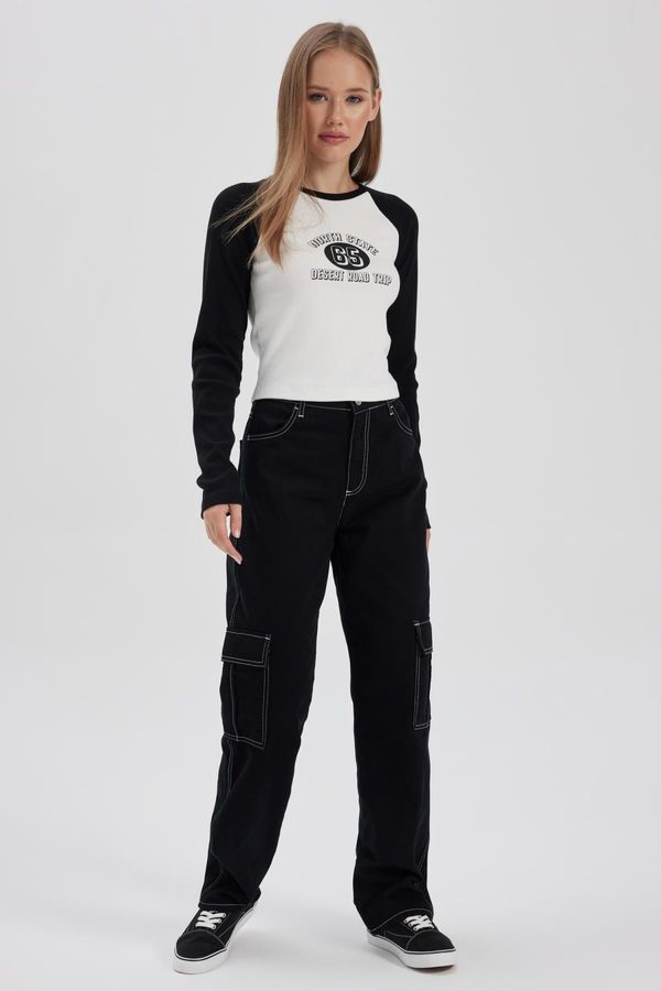 DEFACTO DEFACTO Cool Straight Fit Cargo Gabardine Trousers