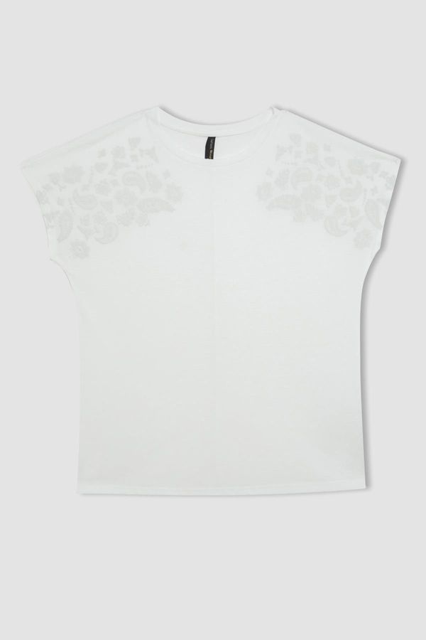 DEFACTO DEFACTO Crew Neck Printed Short Sleeve T-Shirt