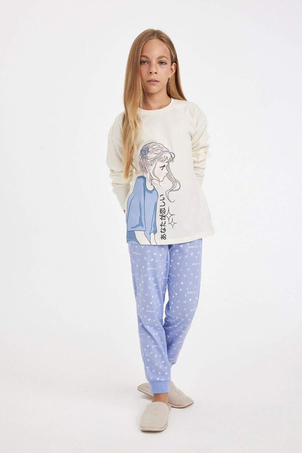 DEFACTO DEFACTO DFC - Girls Printed Long Sleeve Pajama Set