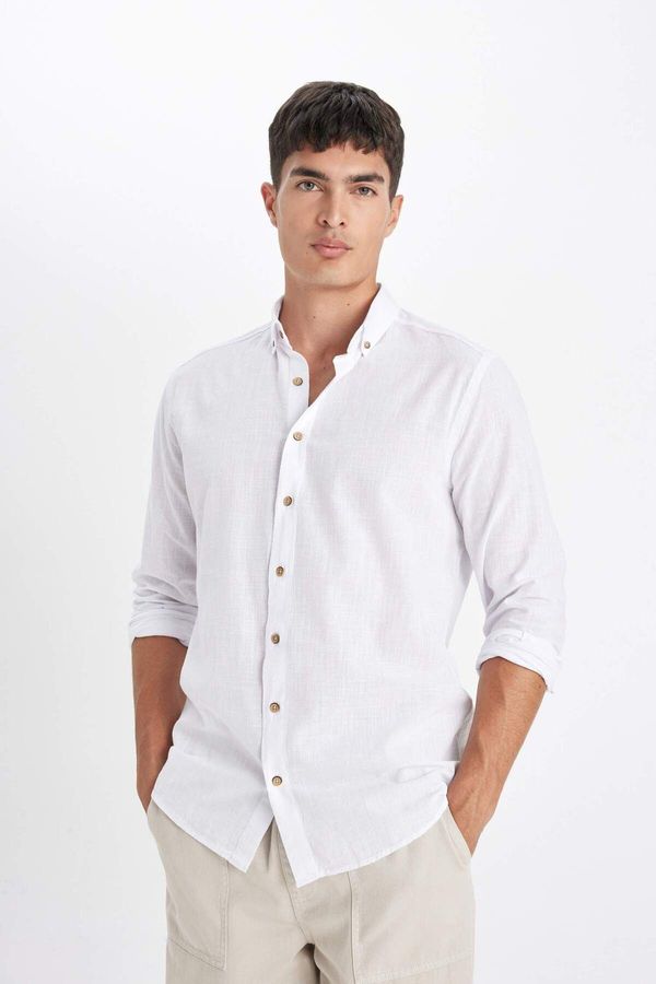 DEFACTO DEFACTO DFC - Modern Fit Polo Collar Long Sleeve Shirt