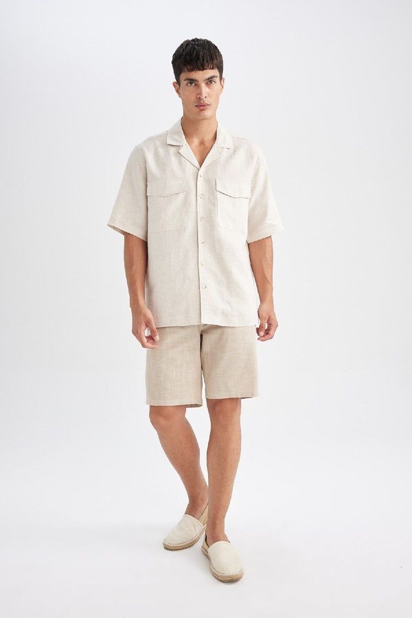 DEFACTO DEFACTO Elastic Waist Pocket Cotton Bermuda Shorts