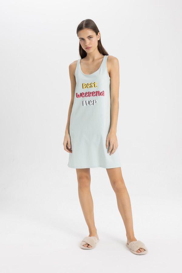 DEFACTO DEFACTO Fall in Love Printed Strappy Nightgown