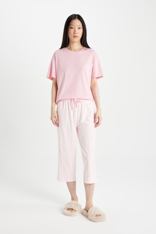 DEFACTO DEFACTO Fall in Love Short Sleeve Capri Pajama Set