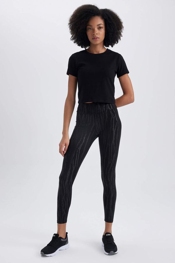 DEFACTO Defacto Fit Patterned Athlete Tights Covering the Waist