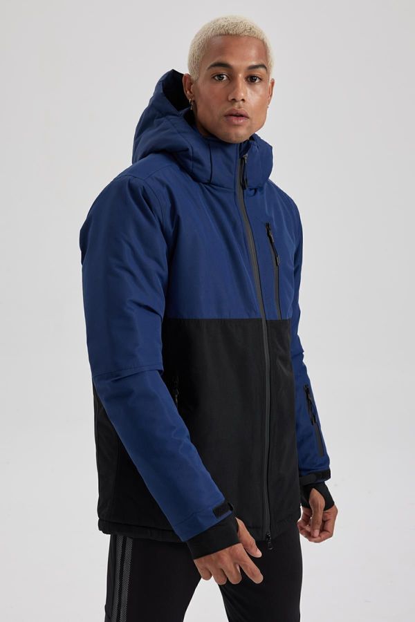 DEFACTO DEFACTO Fit Water Repellent Regular Fit Hooded Fleece Lined Ski Jacket