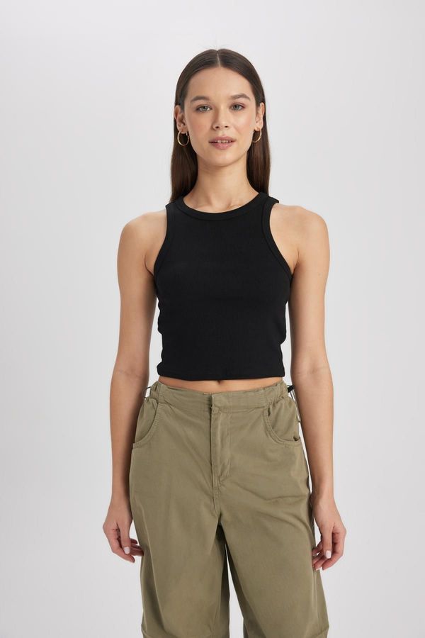 DEFACTO DEFACTO Fitted Barbell Neck Ribbed Camisole Undershirt