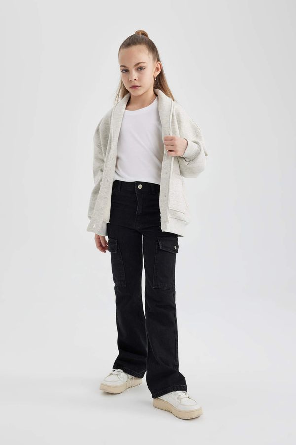 DEFACTO DEFACTO Girl Cargo Flare Fit Flare Leg Trousers