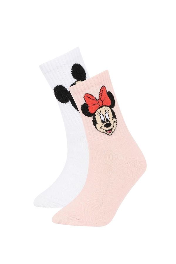 DEFACTO DEFACTO Girl Disney Mickey & Minnie 2-Piece Cotton Long Socks