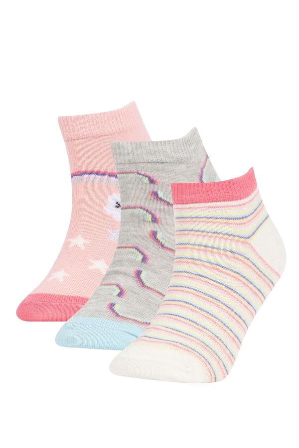 DEFACTO DEFACTO Girl's 3-Piece Cotton Booties Socks