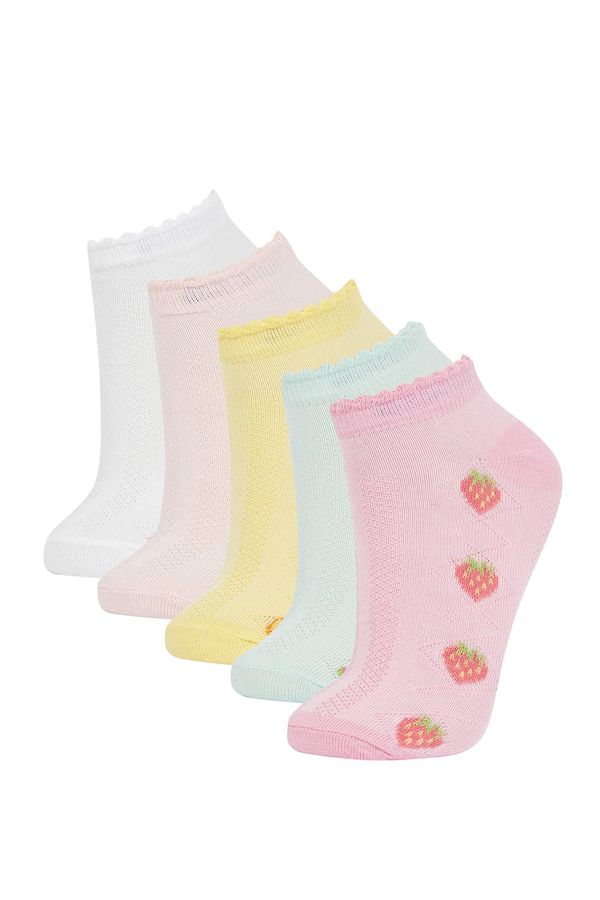 DEFACTO DEFACTO Girls' Cotton 5 Pack Short Socks