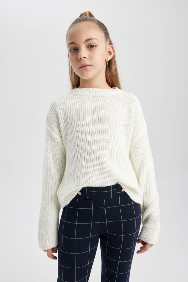 DEFACTO DEFACTO Girls Crew Neck Basic Sweater