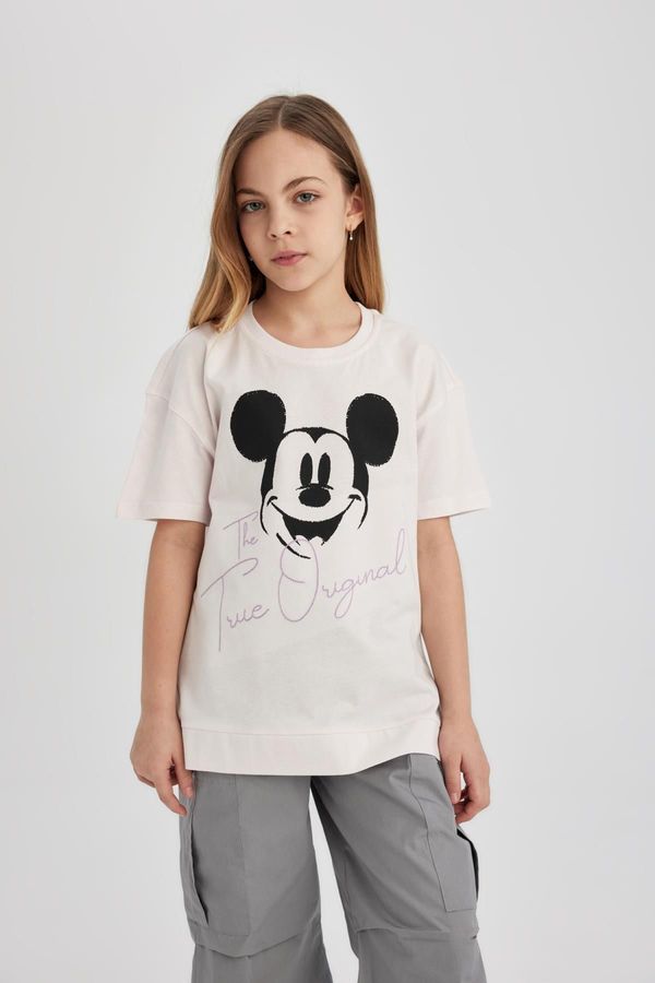 DEFACTO DEFACTO Girls Disney Mickey & Minnie Oversize Fit Short Sleeve T-Shirt