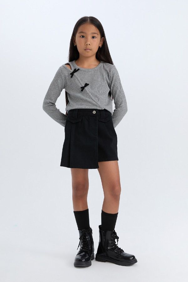 DEFACTO DEFACTO Girl's Gabardine Shorts Skirt