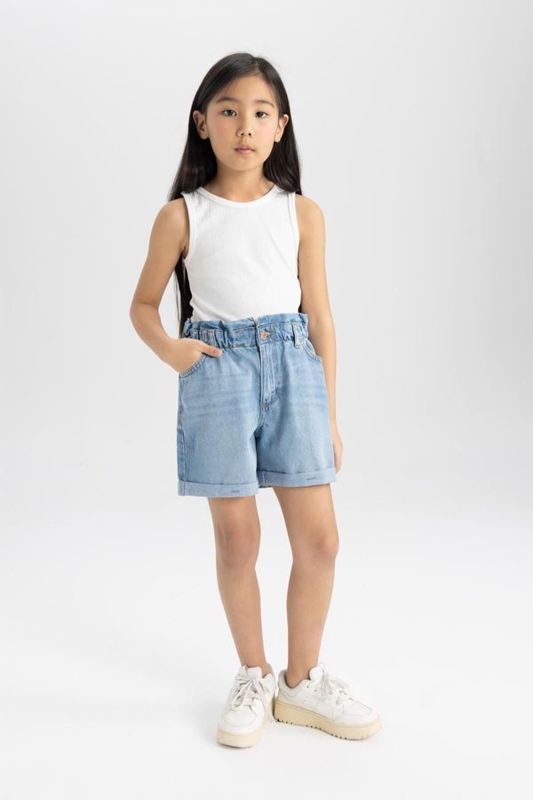 DEFACTO DEFACTO Girl's Paperbag Jean Shorts