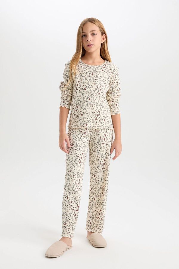 DEFACTO DEFACTO Girls Regular Fit 2-Piece Pajama Set