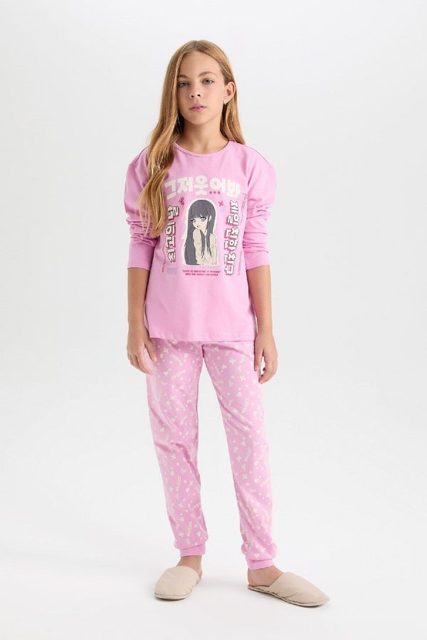 DEFACTO DEFACTO Girls Regular Fit 2-Piece Pajama Set