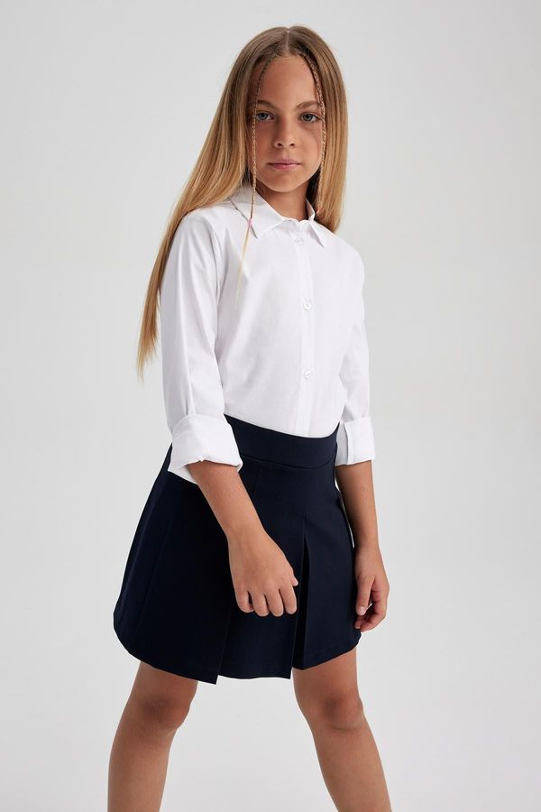 DEFACTO DEFACTO Girls White Long Sleeve School Shirt