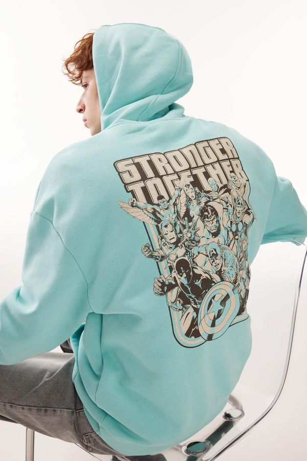 DEFACTO DEFACTO Marvel Comics Oversize Fit Hooded Thick Sweatshirt