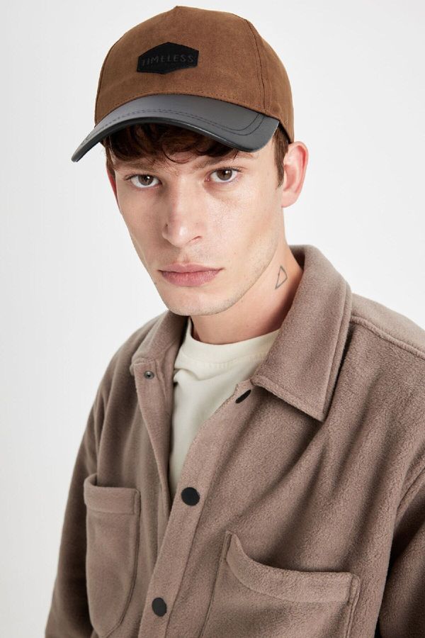 DEFACTO DEFACTO Men's Suede Baseball Basketball Cap