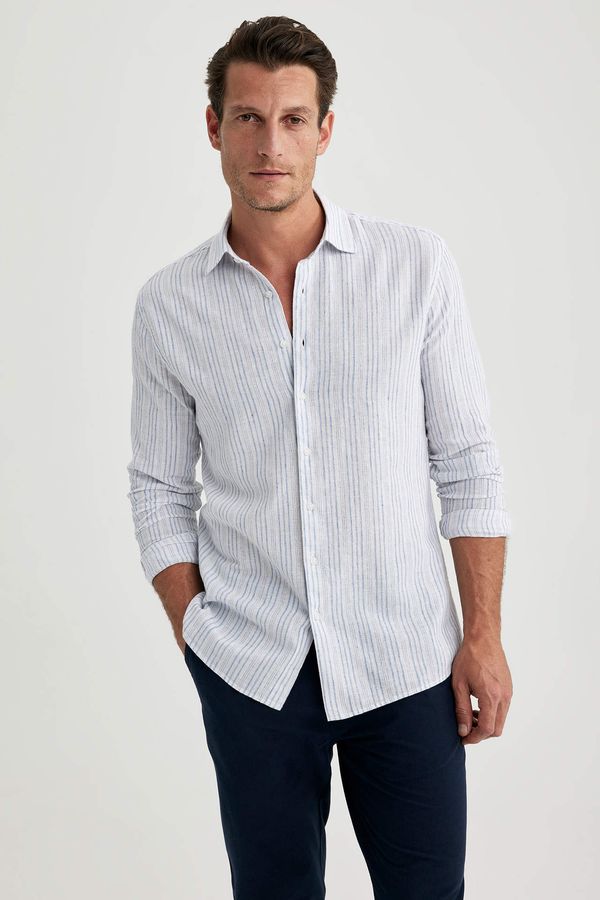 DEFACTO DEFACTO Modern Fit Polo Collar Long Sleeve Shirt