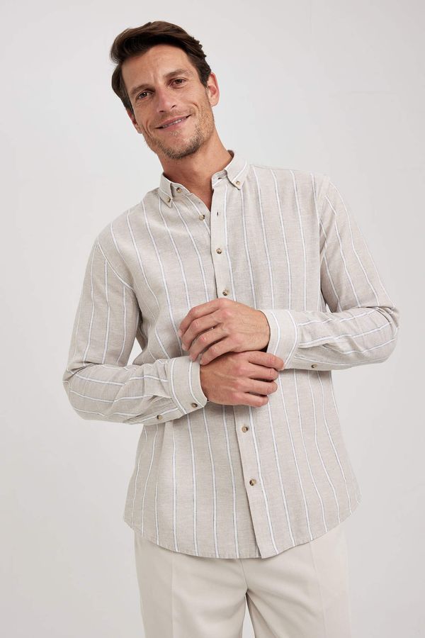 DEFACTO DEFACTO Modern Fit Striped Long Sleeve Shirt