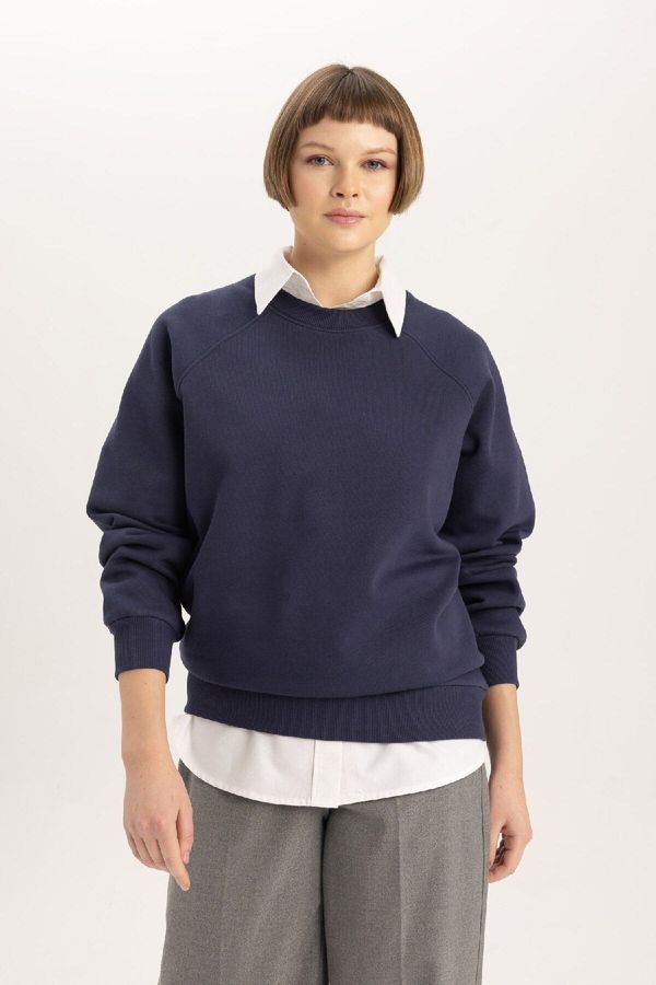 DEFACTO DEFACTO Oversize Fit Crew Neck Thick Sweatshirt