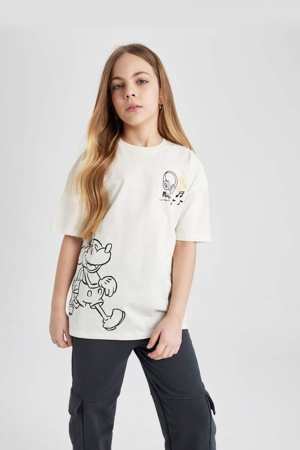 DEFACTO DEFACTO Oversize Fit Mickey & Minnie Licensed Short Sleeve T-shirt