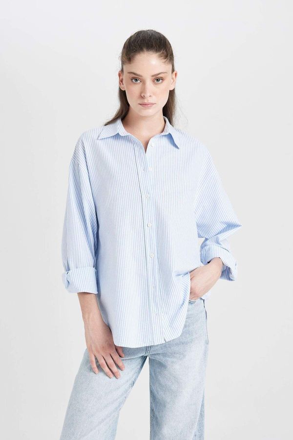 DEFACTO DEFACTO Oversize Fit Oxford Long Sleeve Shirt