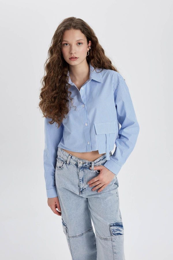 DEFACTO DEFACTO Oversize Fit Poplin Long Sleeve Shirt