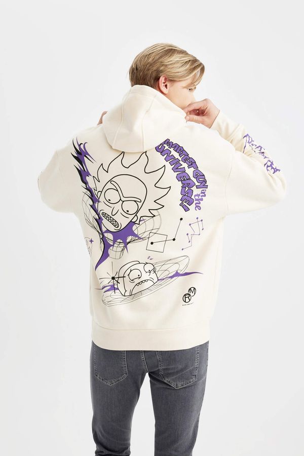 DEFACTO DEFACTO Oversize Fit Rick and Morty Licensed Printed Long Sleeve Sweatshirt