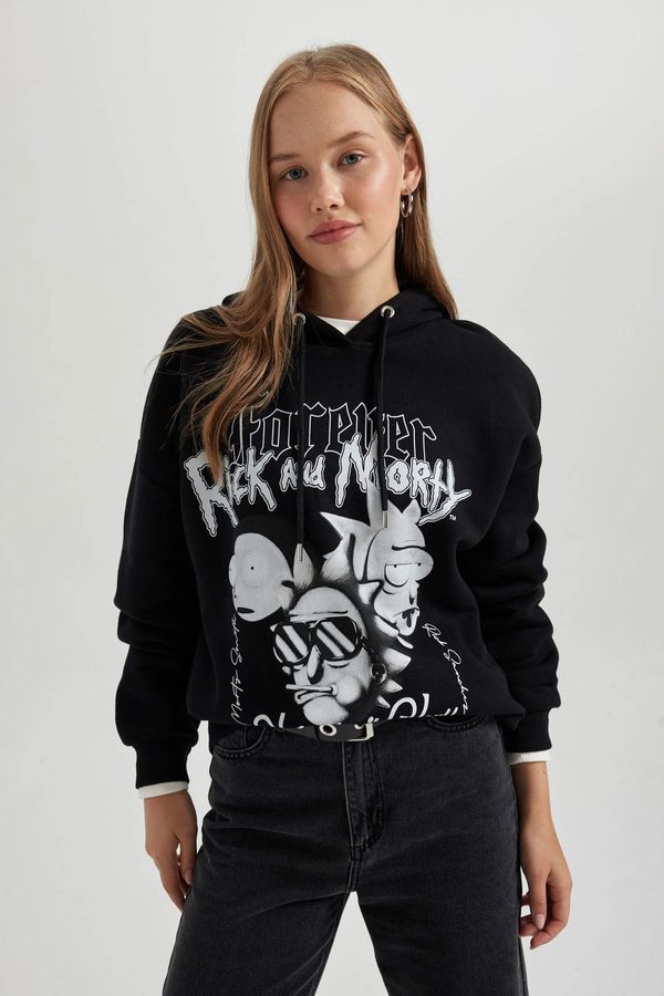 DEFACTO DEFACTO Oversize Fit Rick and Morty Licensed Printed Sweatshirt