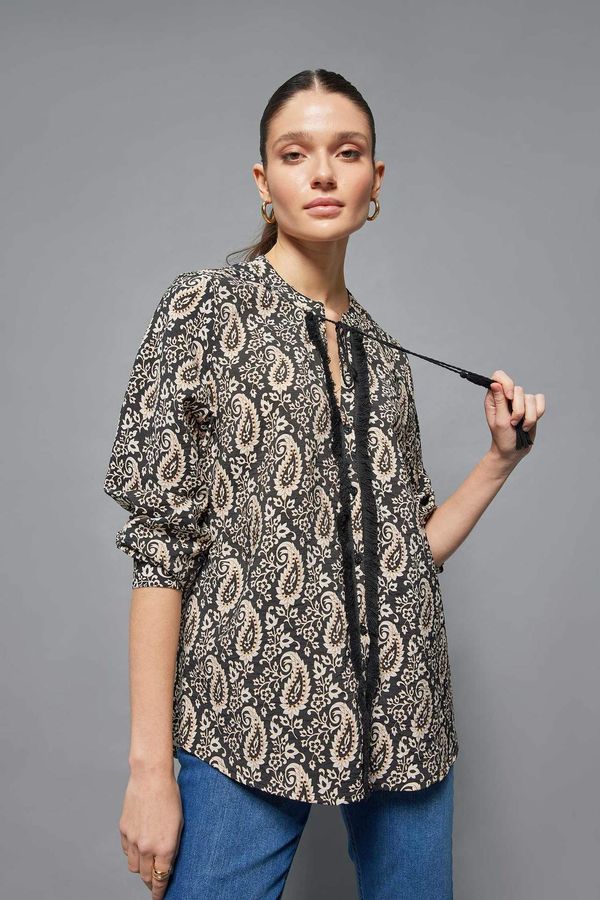 DEFACTO DEFACTO Patterned Balloon Sleeve Shirt