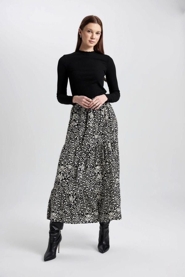 DEFACTO DEFACTO Patterned Viscose Maxi Skirt