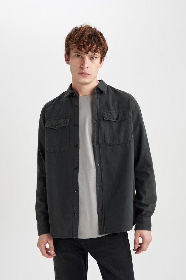 DEFACTO DEFACTO Regular Fit Cotton Long Sleeve Shirt Jacket