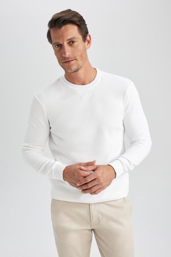 DEFACTO DEFACTO Regular Fit Crew Neck Basic Cotton Sweatshirt