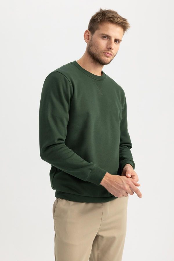 DEFACTO DEFACTO Regular Fit Crew Neck Basic Cotton Sweatshirt