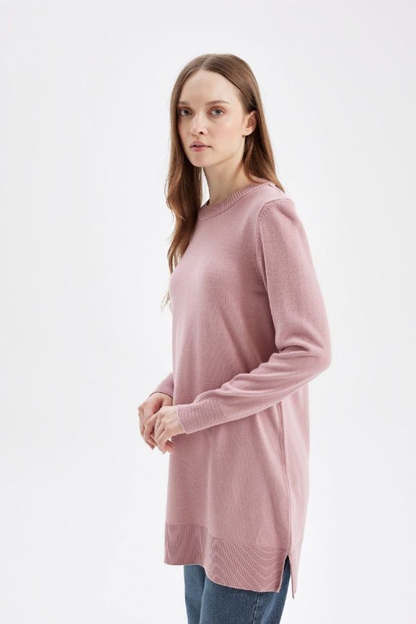 DEFACTO DEFACTO Regular Fit Crew Neck Basic Sweater Tunic