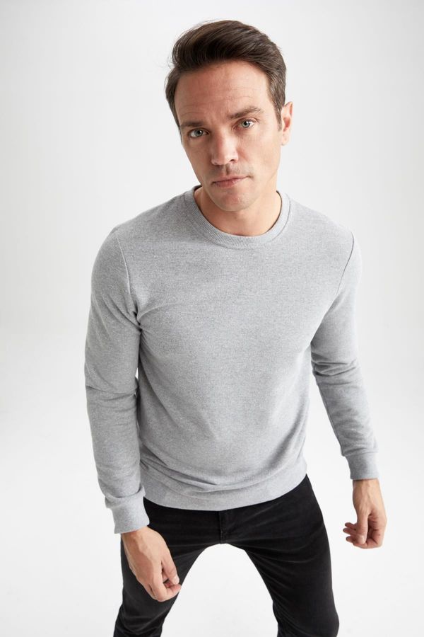 DEFACTO DEFACTO Regular Fit Crew Neck Basic Sweatshirt