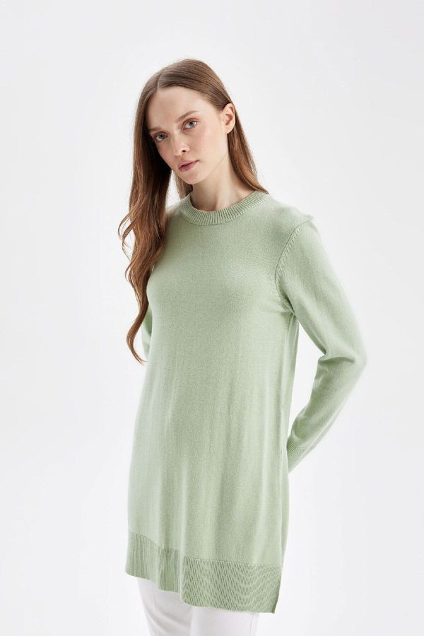 DEFACTO DEFACTO Regular Fit Crew Neck Long Sleeve Tunic