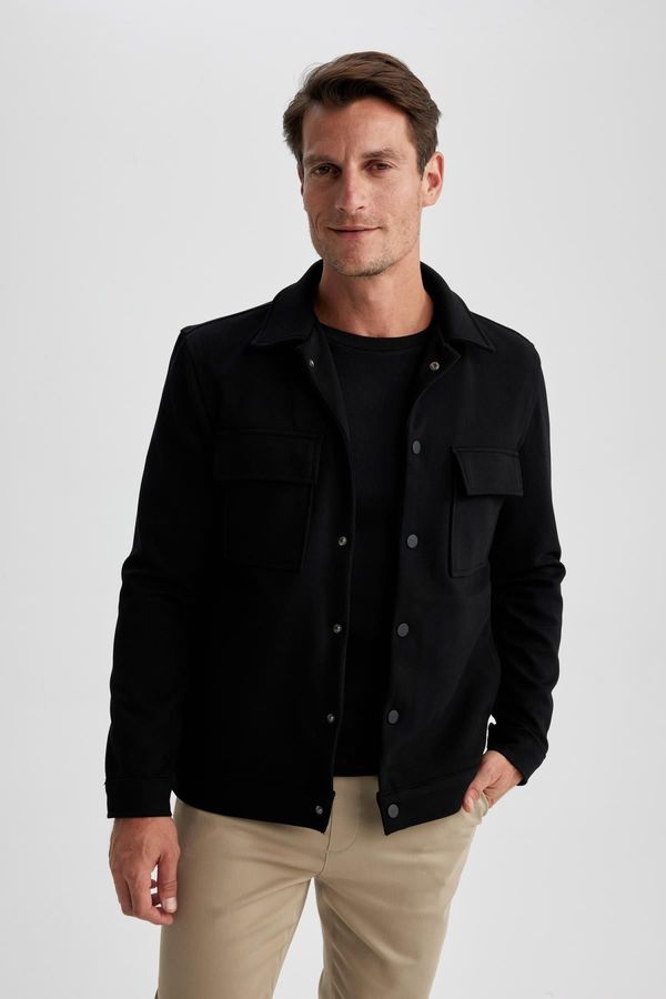 DEFACTO DEFACTO Regular Fit Polo Neck Shirt Jacket