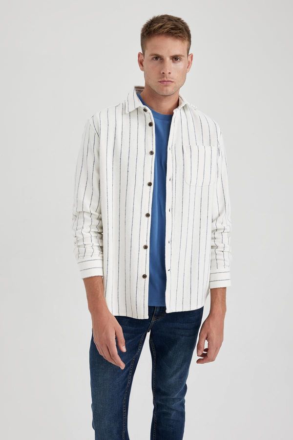 DEFACTO DEFACTO Regular Fit Striped Lumberjack Long Sleeve Shirt