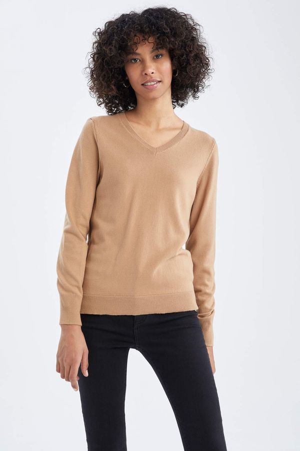 DEFACTO DEFACTO Regular Fit V-neck Pullover