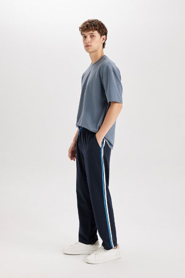 DEFACTO DEFACTO Regular Fit Waist Tie Straight Leg Pocket Pajama Bottoms