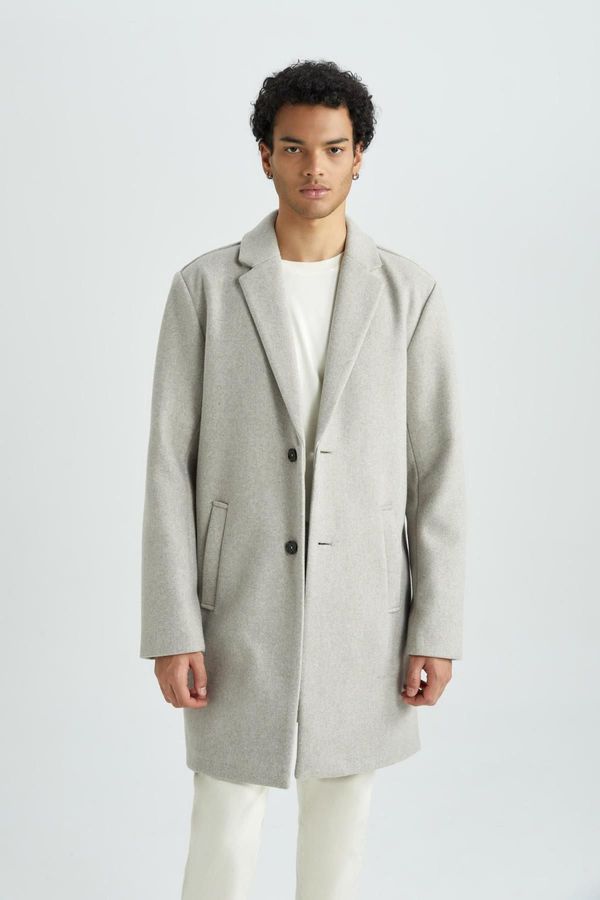 DEFACTO DEFACTO Relax Fit Jacket Collar Stitch Coat